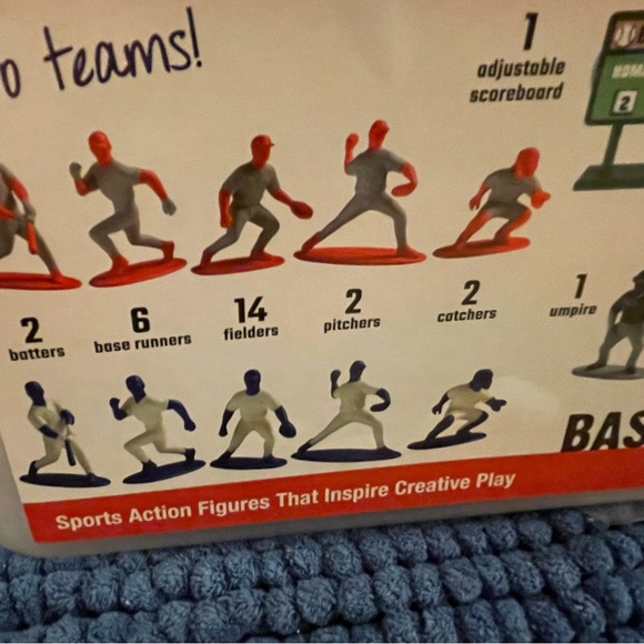 NIB Baseball Guys 27 pc action figure red & blue team scoreboard & field Kaskey - Picture 6 of 16